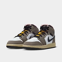 Jordan 1 Mid SE GS White / Oil Grey - Cave Stone