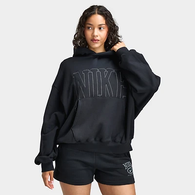 Nike Sportswear Women's Over-Oversized French Terry Pullover Hoodie Black / Anthracite