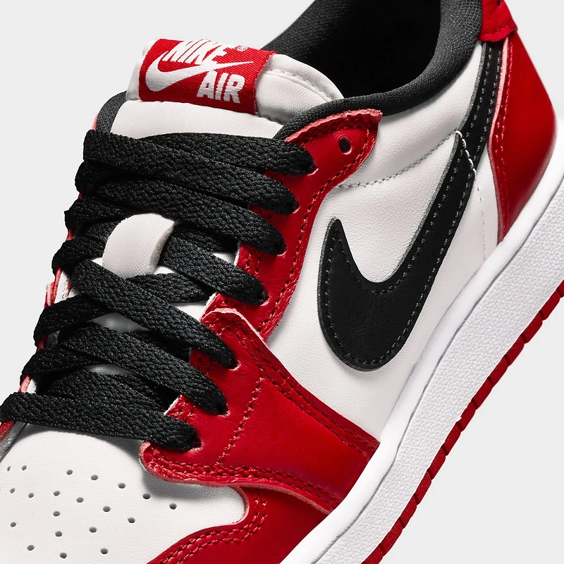 Jordan 1 Rétro Low GS Rouge Varsity / Noir - Blanc Sommet