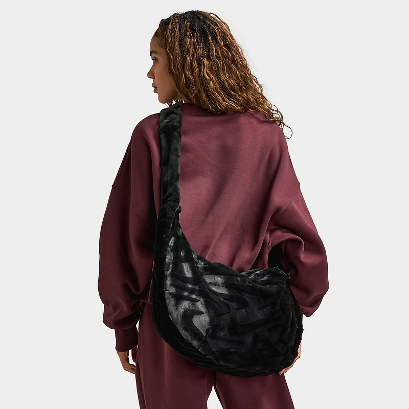Nike Sportswear Fx Fur Slouchy Bag Black / Black