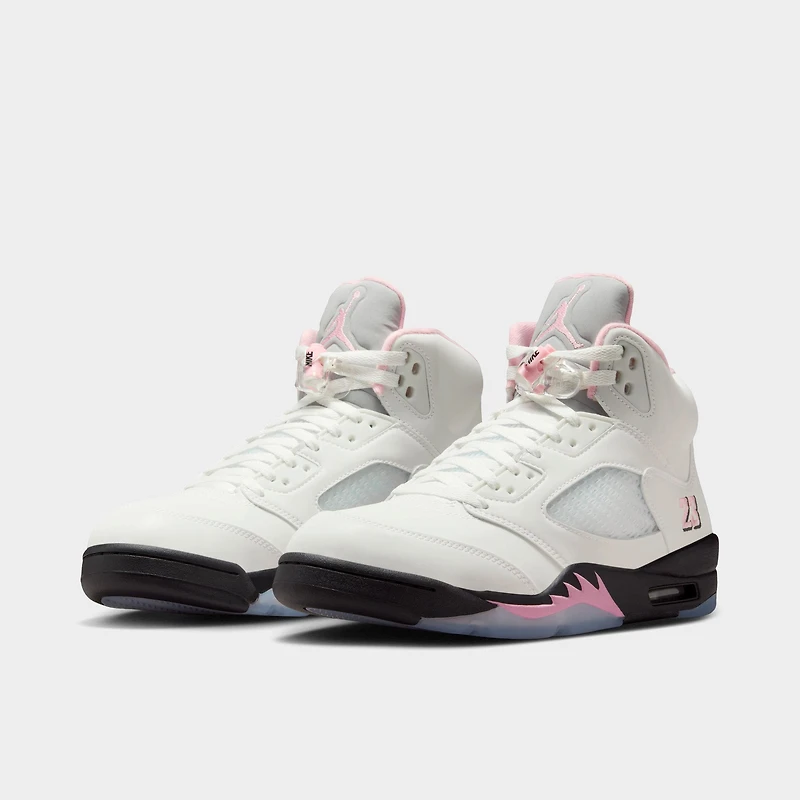 Jordan 5 Retro White / Medium Soft Pink - Black