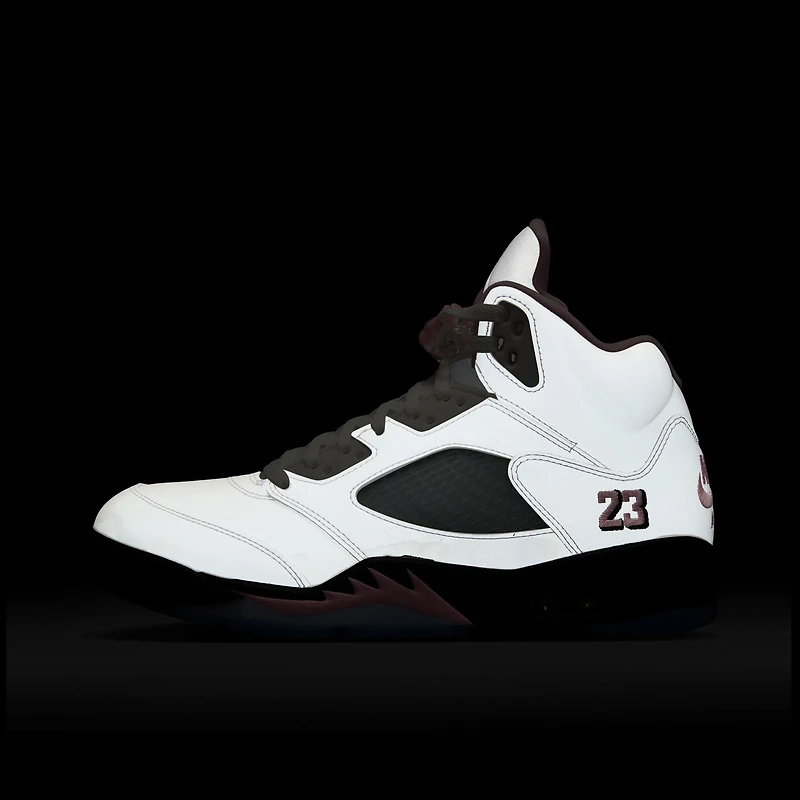 Jordan 5 Retro White / Medium Soft Pink - Black
