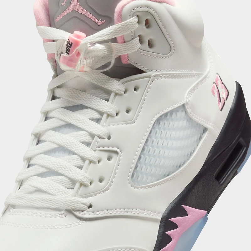 Jordan 5 Retro White / Medium Soft Pink - Black