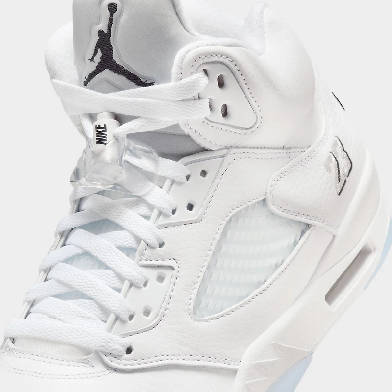 Jordan 5 Rétro OG «Blanc Métallique» Blanc / Noir