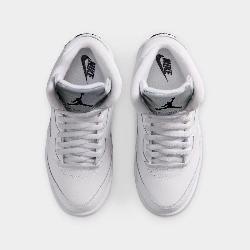 Jordan 5 Retro PS Blanc / Noir - Argent Métallisé