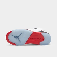 Jordan 5 Retro GS White / Fire Red - Black