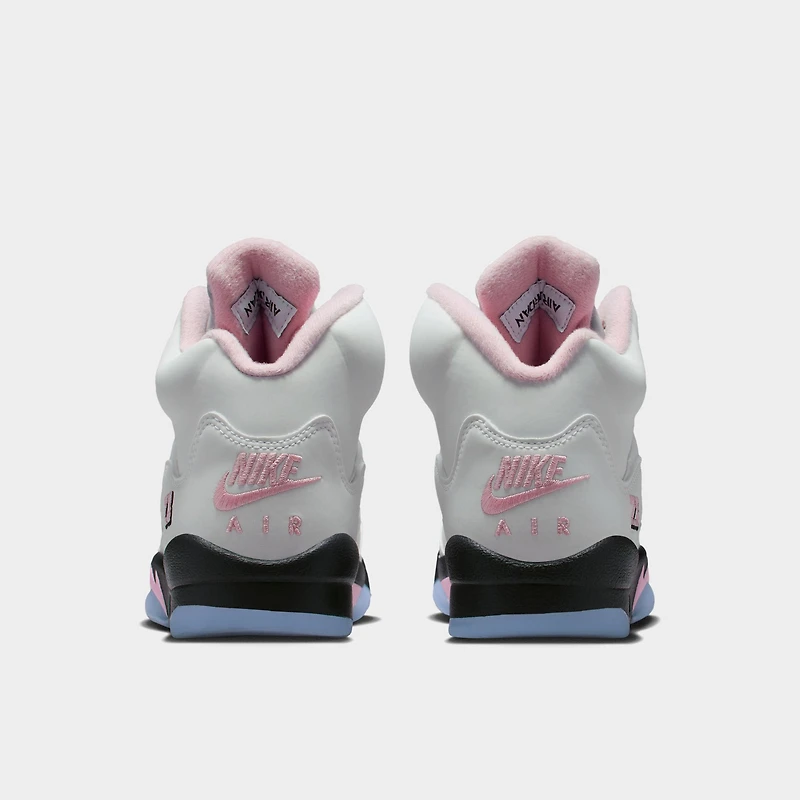 Jordan 5 Retro GS White / Medium Soft Pink - Black