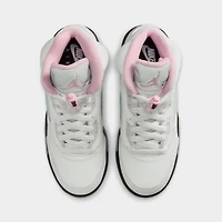 Jordan 5 Rétro GS Blanc / Rose moyen - Noir