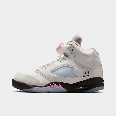 Jordan 5 Retro GS White / Medium Soft Pink - Black
