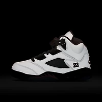 Jordan 5 Rétro GS Blanc / Rose moyen - Noir
