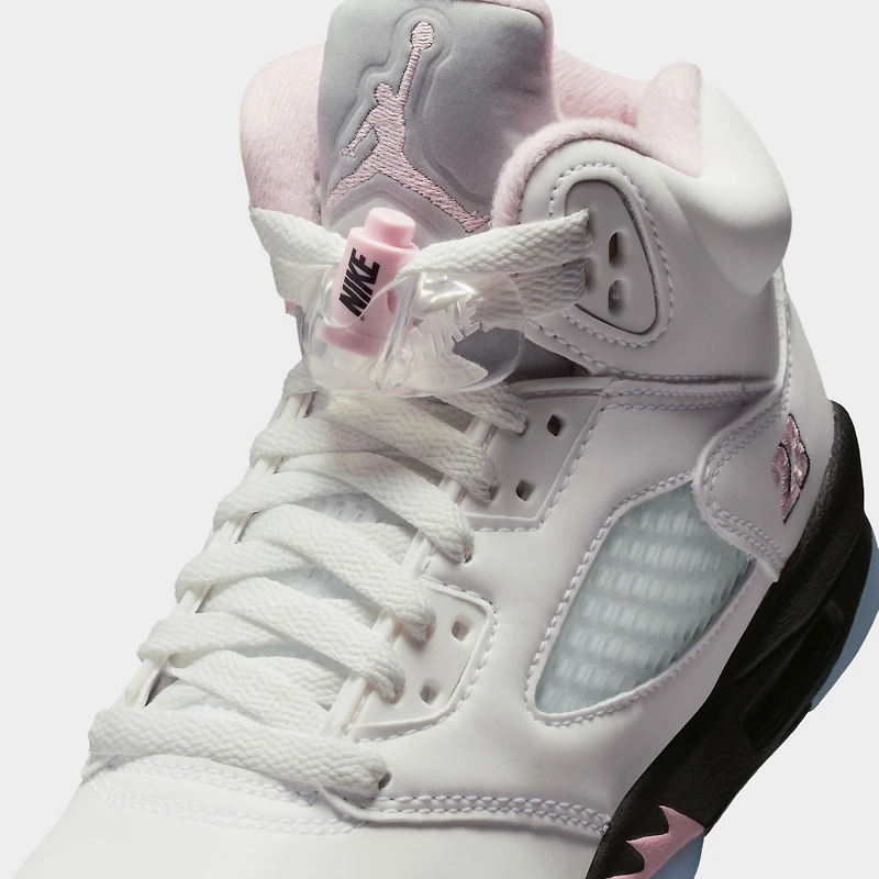 Jordan 5 Retro GS White / Medium Soft Pink - Black