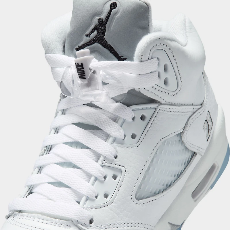 Jordan 5 Retro GS Blanc / Noir - Argent Métallisé