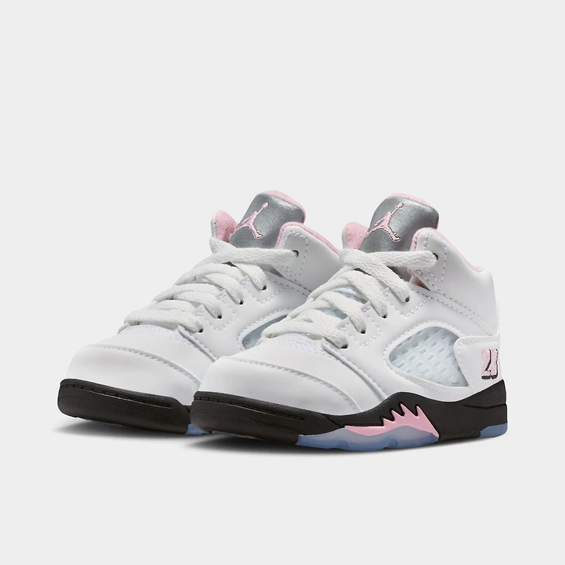 Jordan 5 Rétro TD Blanc / Rose moyen - Noir
