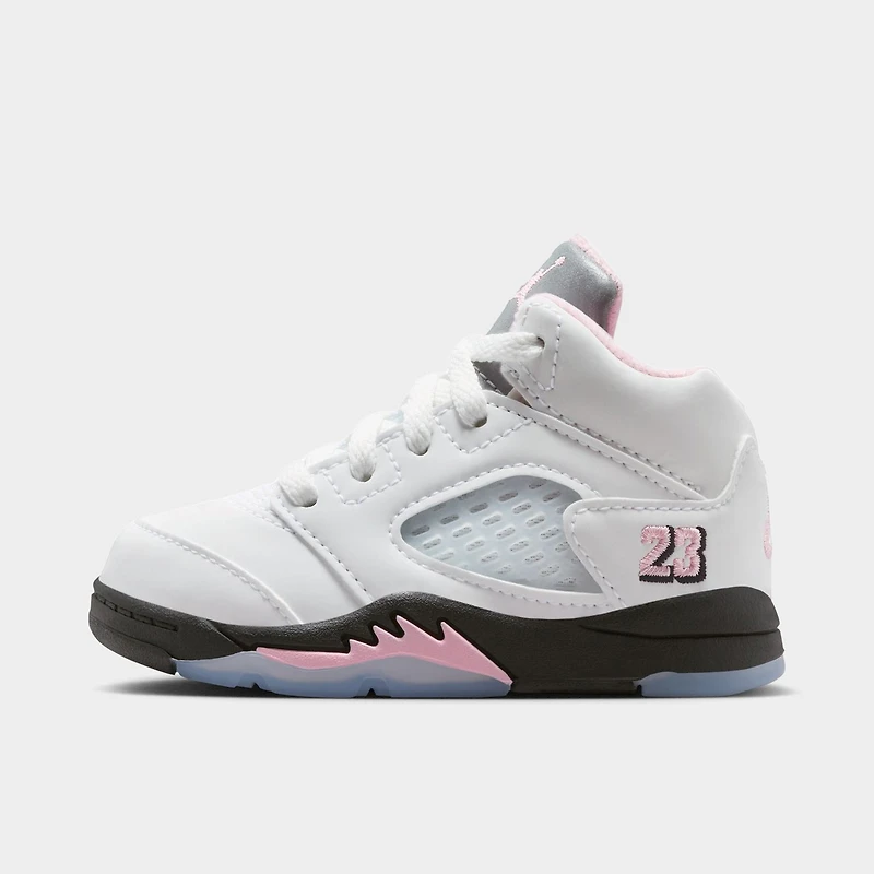 Jordan 5 Retro TD White / Medium Soft Pink - Black
