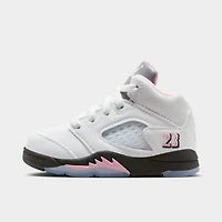 Jordan 5 Retro TD White / Medium Soft Pink - Black