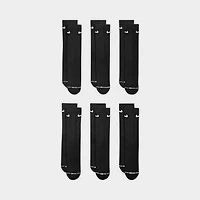 Nike Everyday Elevated Crew Socks (6-Pack) Black / White