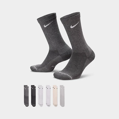 Nike Everyday Elevated Crew Socks (6 Pack) White / Multi