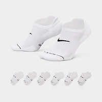Nike Everyday Elevated No Show Socks (6-Pack) White / Black