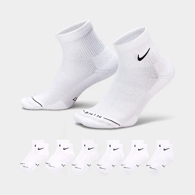Nike Everyday Elevated Ankle Socks (6-Pack) White / Black