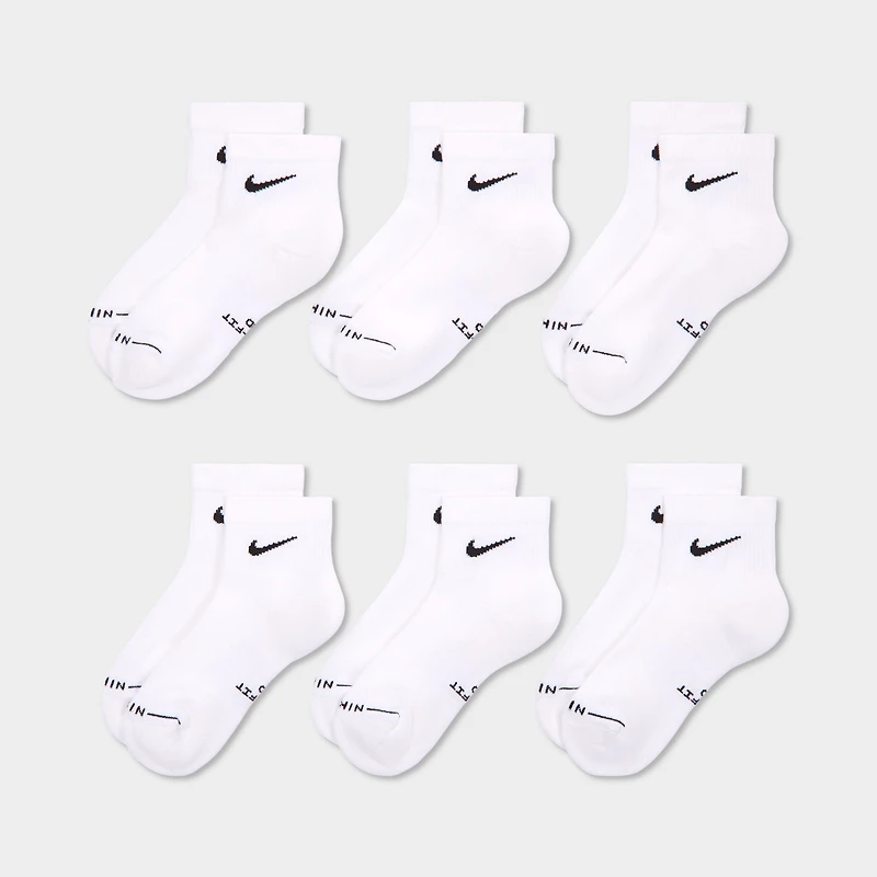 Nike Everyday Elevated Ankle Socks (6-Pack) White / Black