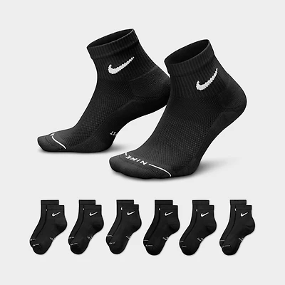 Nike Everyday Elevated Ankle Socks (6 Pack) Black / White