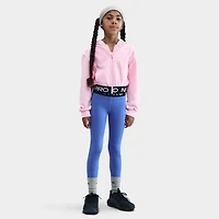 Nike Pro Junior Girls' Dri Fit Full Zip Fleece Hoodie / Med Soft Pink