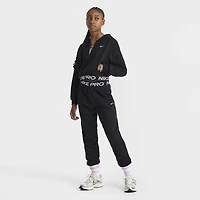 Nike Pro Junior Girls' Dri-FIT Full Zip Fleece Hoodie Black /