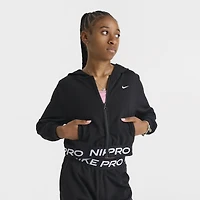 Nike Pro Junior Girls' Dri-FIT Full Zip Fleece Hoodie Black /
