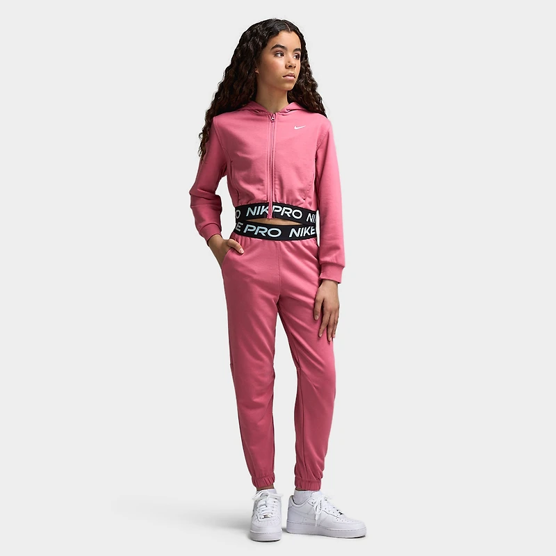 Nike Pro Juniors' Fleece Joggers Peony / - Black