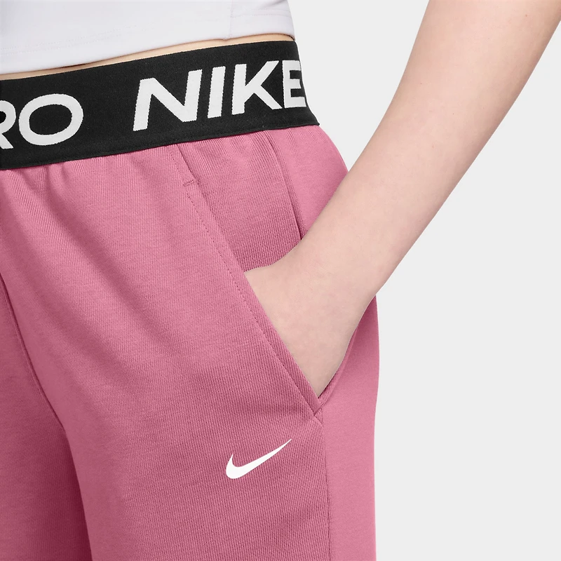 Nike Pro Juniors' Fleece Joggers Peony / - Black