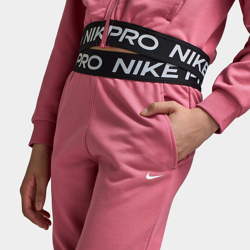 Nike Pro Juniors Pantalon de jogging polaire Pivoine / - Noir
