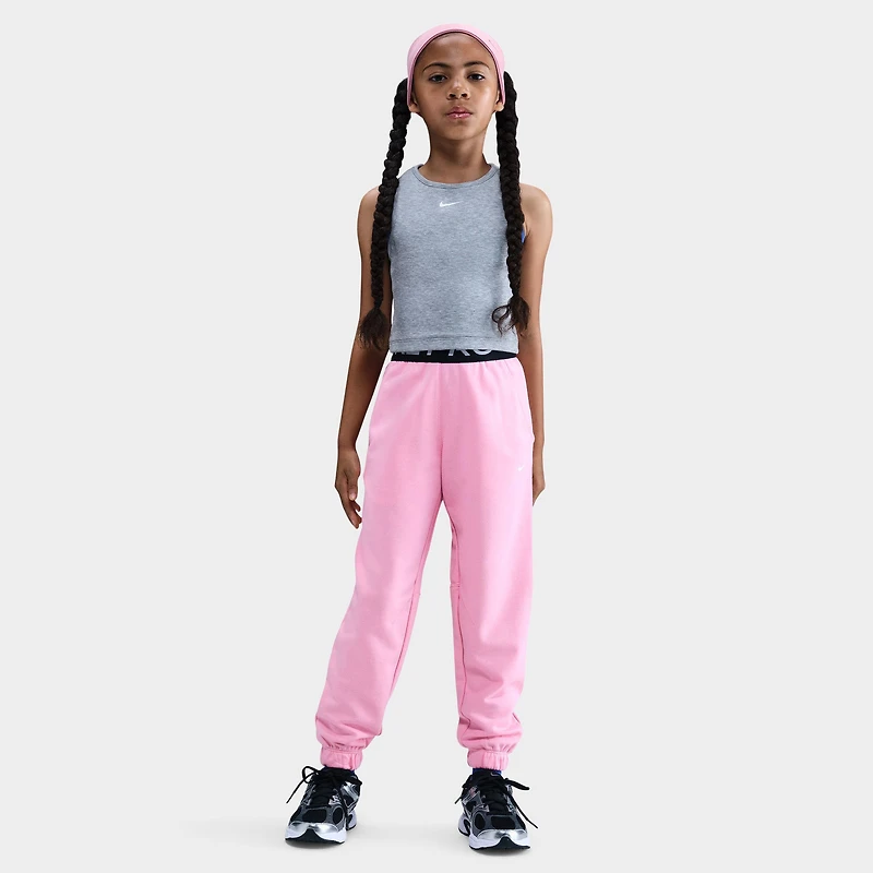 Nike Pro Jogging en molleton Dri Fit pour filles / Rose moyen doux