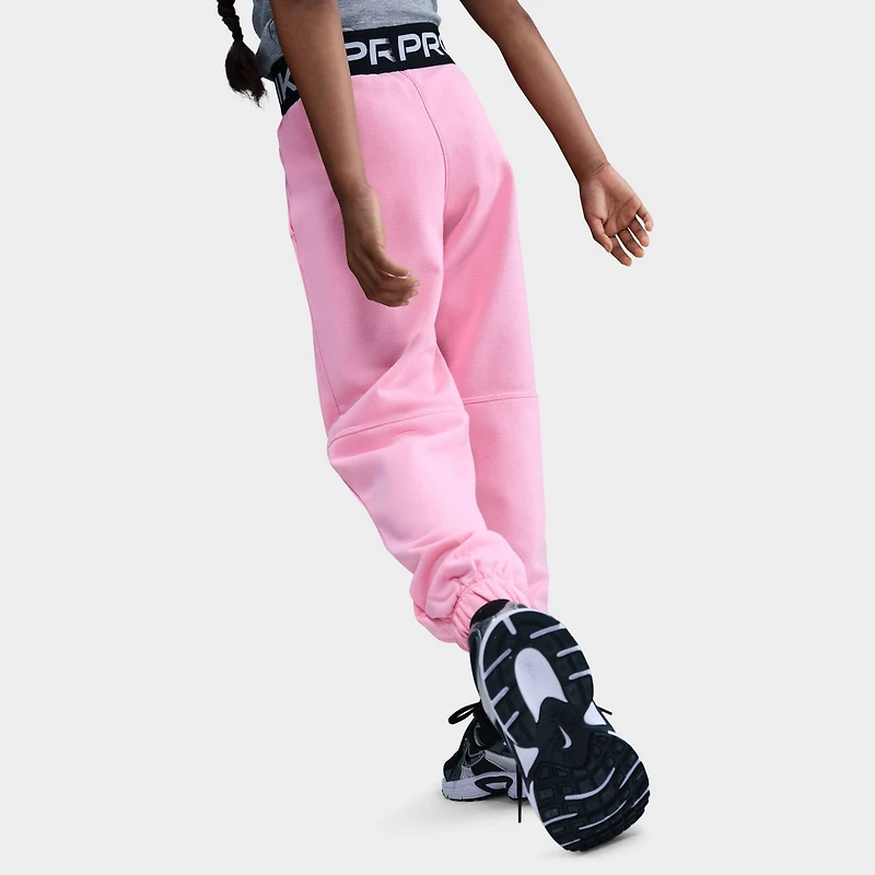 Nike Pro Jogging en molleton Dri Fit pour filles / Rose moyen doux