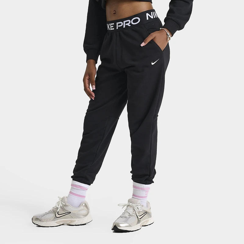 Nike Pro Junior Girls' Dri-FIT Fleece Joggers Black /