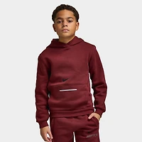 Nike Sportswear Chandail à capuchon en molleton Club pour garçons BRND NRG / Rouge foncé