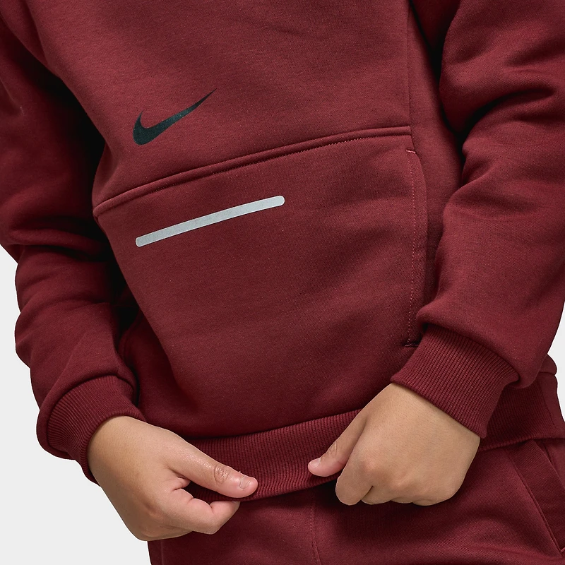 Nike Sportswear Chandail à capuchon en molleton Club pour garçons BRND NRG / Rouge foncé