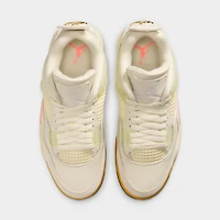 Jordan Women's 4 Retro Coconut Milk / Muslin - Bright Mango