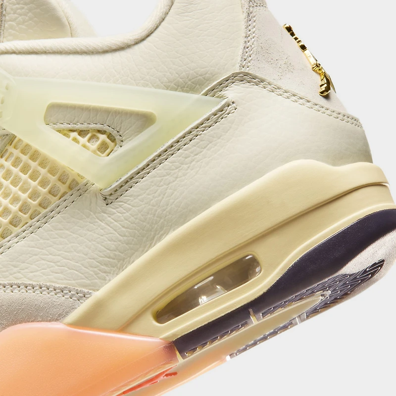Jordan Women's 4 Retro Coconut Milk / Muslin - Bright Mango