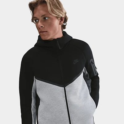 Nike Tech Men's Fleece Windrunner Full-Zip Jacket Black / Dark Grey Heather