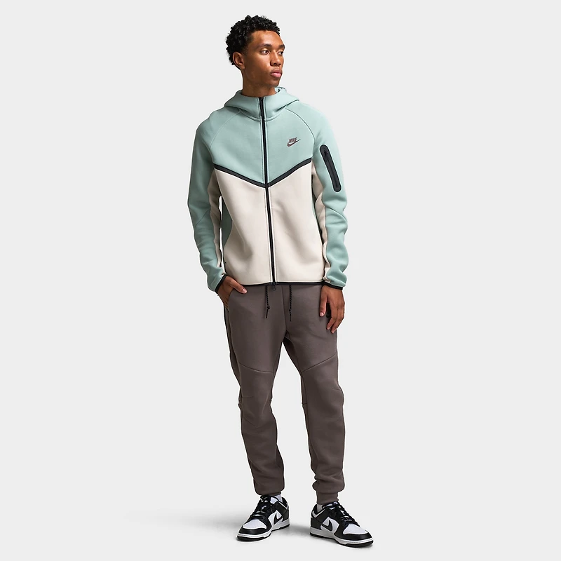 Nike Tech Fleece Full Zip WIndrunner Hoodie Dusty Sage / Light Orewood Brown - Plum Eclipse