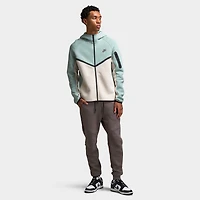 Nike Tech Fleece Full Zip WIndrunner Hoodie Dusty Sage / Light Orewood Brown - Plum Eclipse