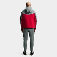 Nike Tech Fleece Chandail à capuche zippé Gris fumé / Rouge feu Noir