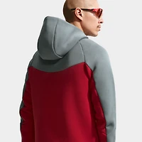 Nike Tech Fleece Chandail à capuche zippé Gris fumé / Rouge feu Noir