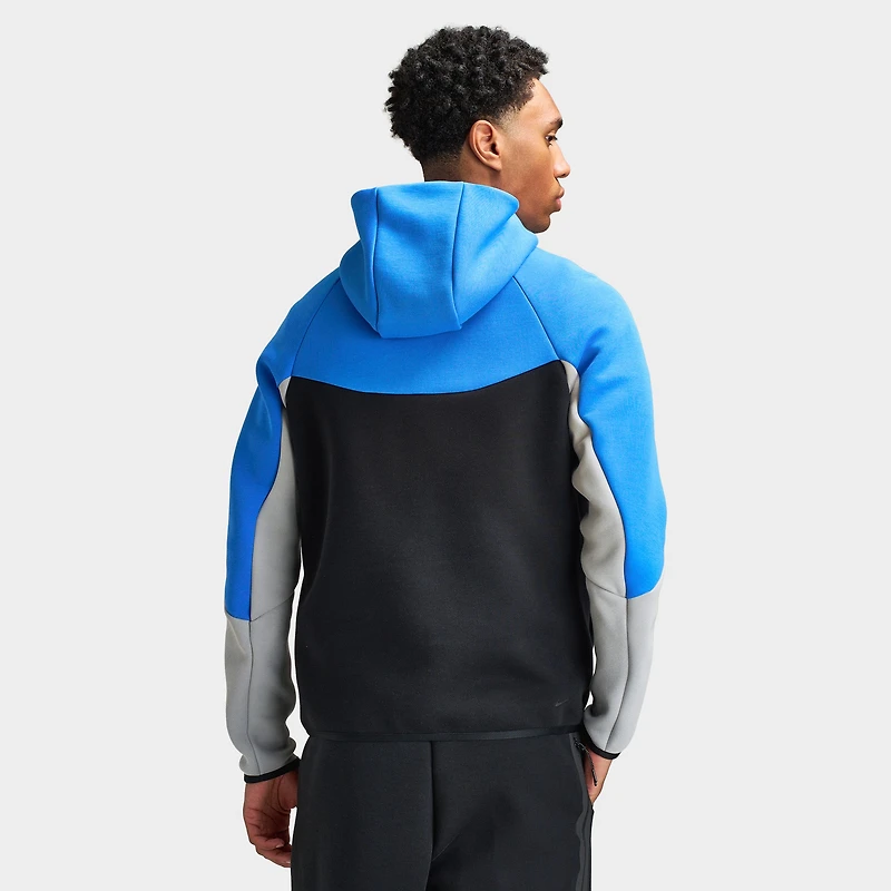 Nike Tech Fleece Veste coupe-vent zippée Hommes Bleu Cristal / noir Gris fumé