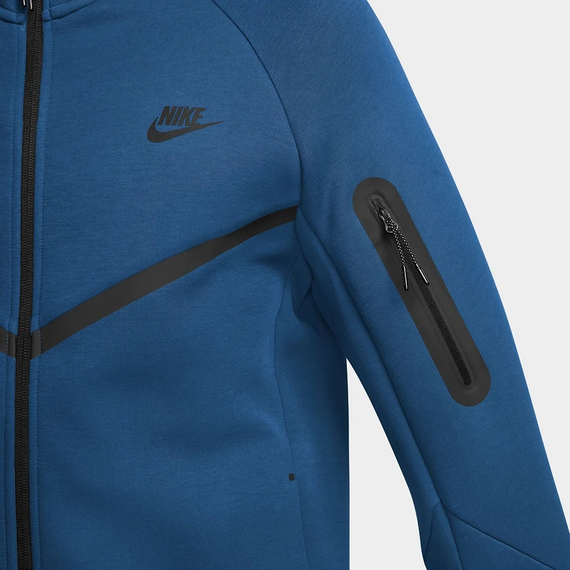 Nike Tech Hommes Fleece Veste Coupe-vent Zippée Windrunner Bleu Marine / Noir
