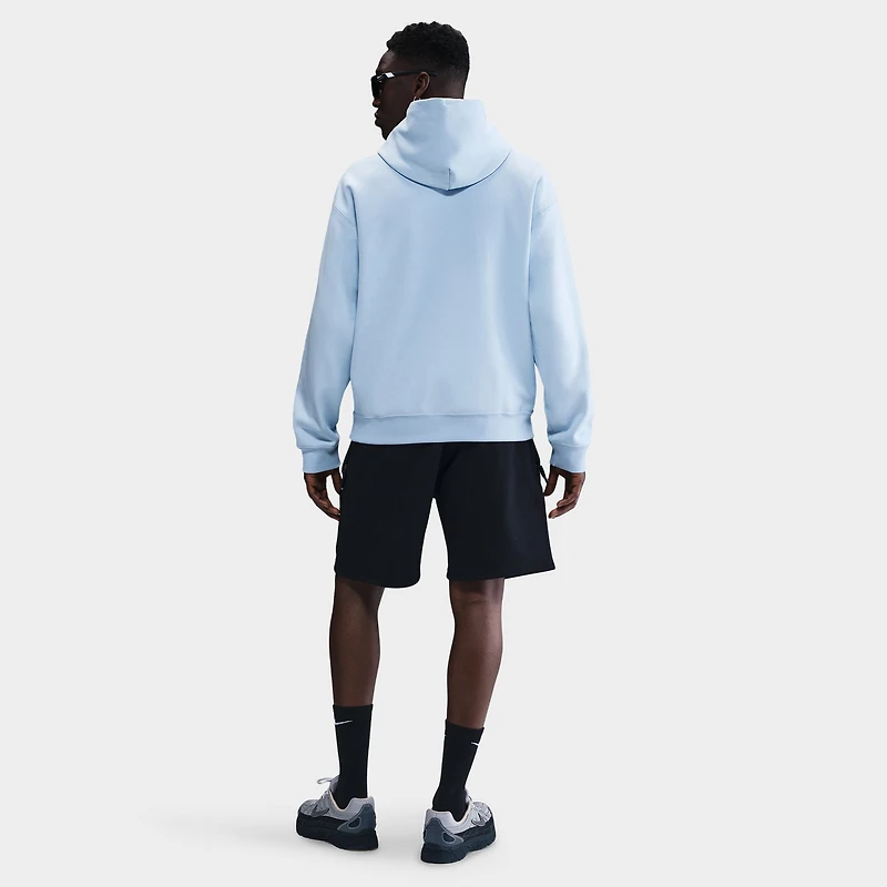 Nike Solo Swoosh Fleece Pullover Hoodie Celestine Blue / White