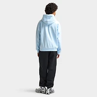 Nike Solo Swoosh Fleece Pullover Hoodie Celestine Blue / White