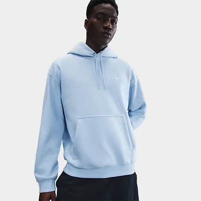 Nike Solo Swoosh Fleece Pullover Hoodie Celestine Blue / White