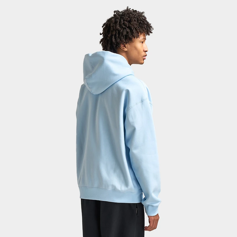 Nike Solo Swoosh Fleece Pullover Hoodie Celestine Blue / White