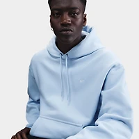 Nike Solo Swoosh Fleece Pullover Hoodie Celestine Blue / White